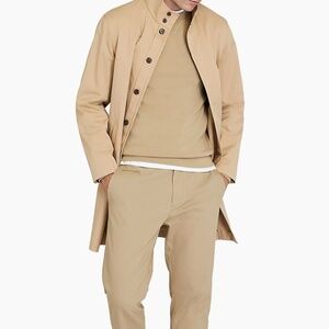 Stretch Cotton Linen Twill Tapered Dress Trouser* -Brand New -NEVER WORN - Taupe